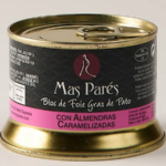Bloc de foie gras de pato con almendras caramelizadas 130 g