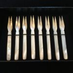 Set 8 tenedores para caviar de nácar