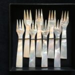 Set 8 tenedores para caviar de nácar