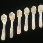 Set 6 cucharas de nácar para caviar