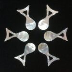 Set de 6 cucharas de nácar para caviar