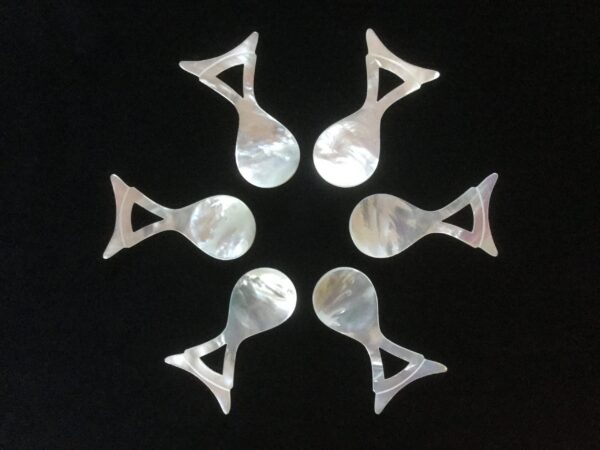 Set de 6 cucharas de nácar para caviar