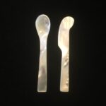 Set cuchara y cuchillo para caviar de nácar